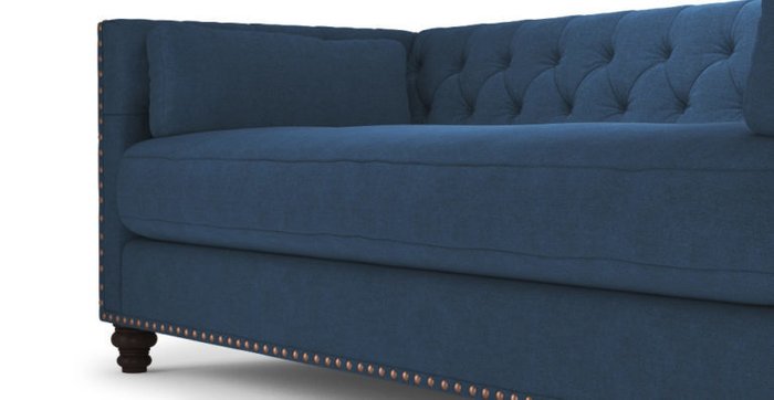 Трехместный диван Chesterfield Florence бежевый  - купить Прямые диваны по цене 66800.0