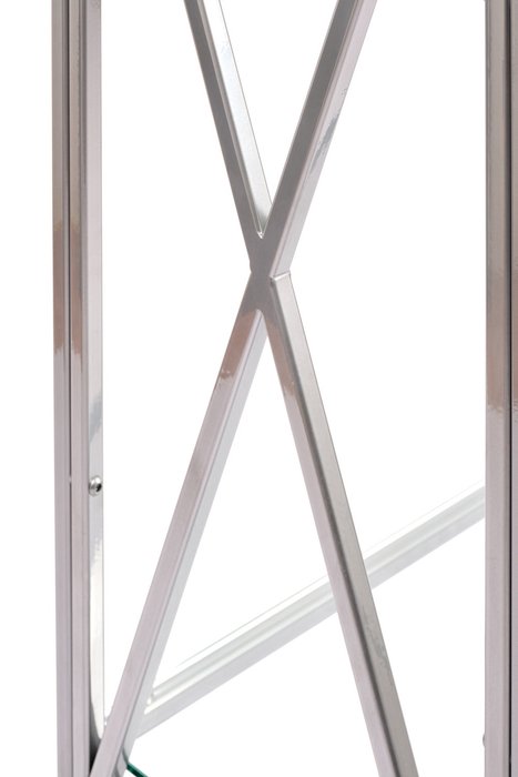 Консольный стол M серебряного цвета со стеклянной столешницей - лучшие Консольные столы в INMYROOM