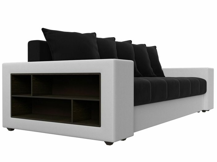 Прямой диван-кровать Дубай черно-белого цвета (ткань/экокожа)  - лучшие Прямые диваны в INMYROOM