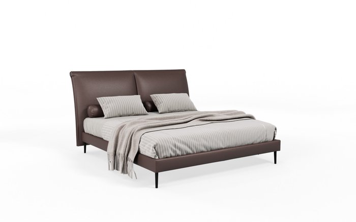 Кровать Sam Bow 180х200 темно-коричневого цвета