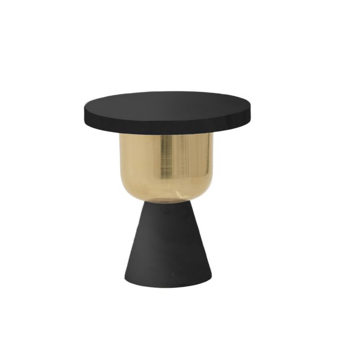 Кофейный стол бежево-золотого цвета