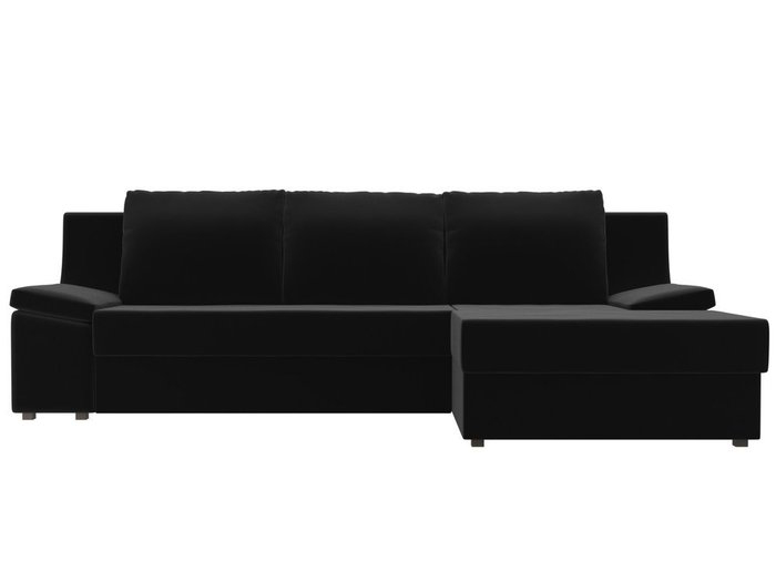 Угловой диван-кровать Челси черного цвета - купить Угловые диваны по цене 49990.0
