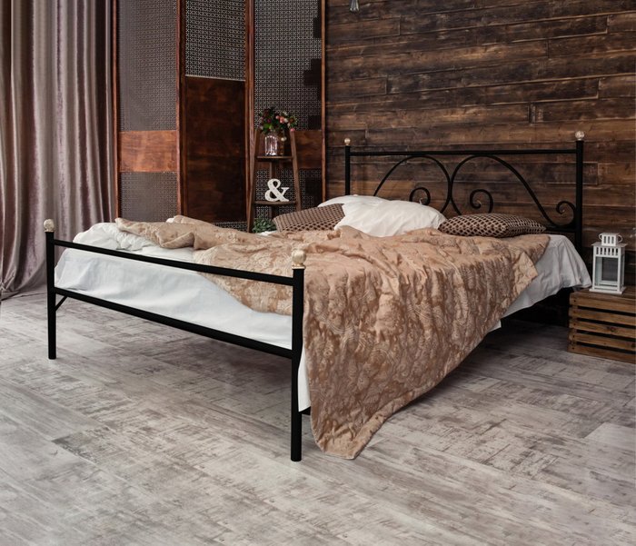 Кровать Анталия 140х200 черного цвета - лучшие Кровати для спальни в INMYROOM