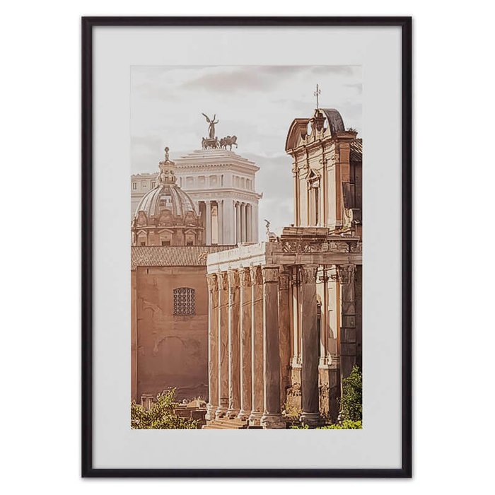 Постер в рамке Храм Антонина и Фаустины 21х30 см