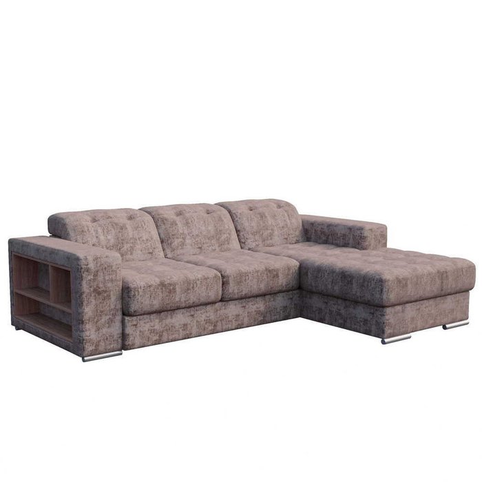Угловой диван-кровать Лондон коричневого цвета - лучшие Угловые диваны в INMYROOM