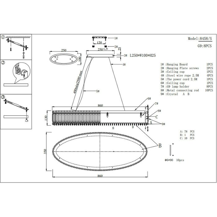 Люстра Newport 8450 Valencia 8458/S chrome - лучшие Подвесные люстры в INMYROOM Люстра Newport 8450 Valencia 8458/S chrome - лучшие Подвесные люстры в INMYROOM