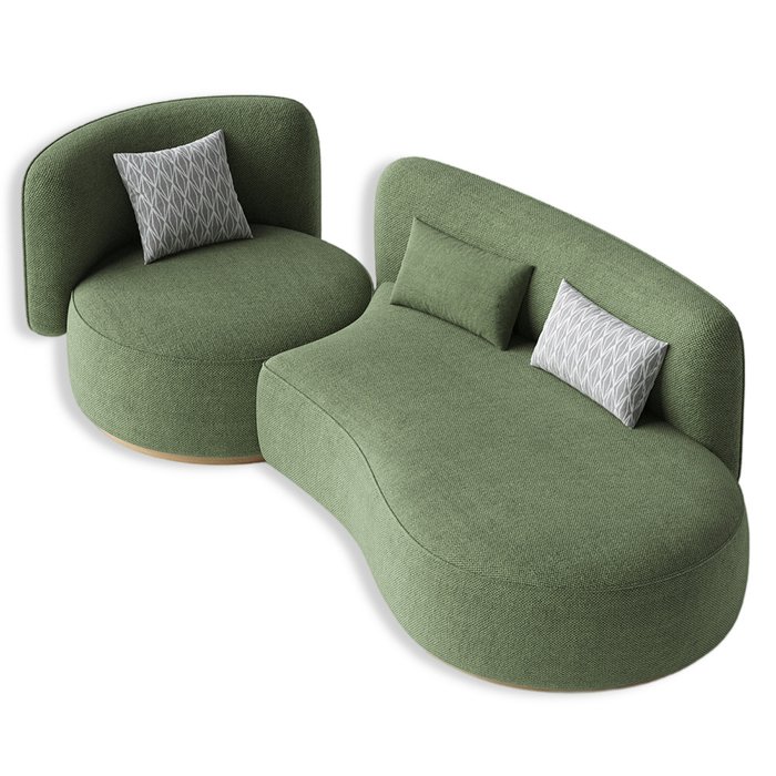Модульный диван Coco зеленого цвета - купить Угловые диваны по цене 295400