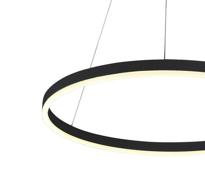 Подвесной светодиодный светильник Тор черного цвета - купить Подвесные светильники по цене 9400.0