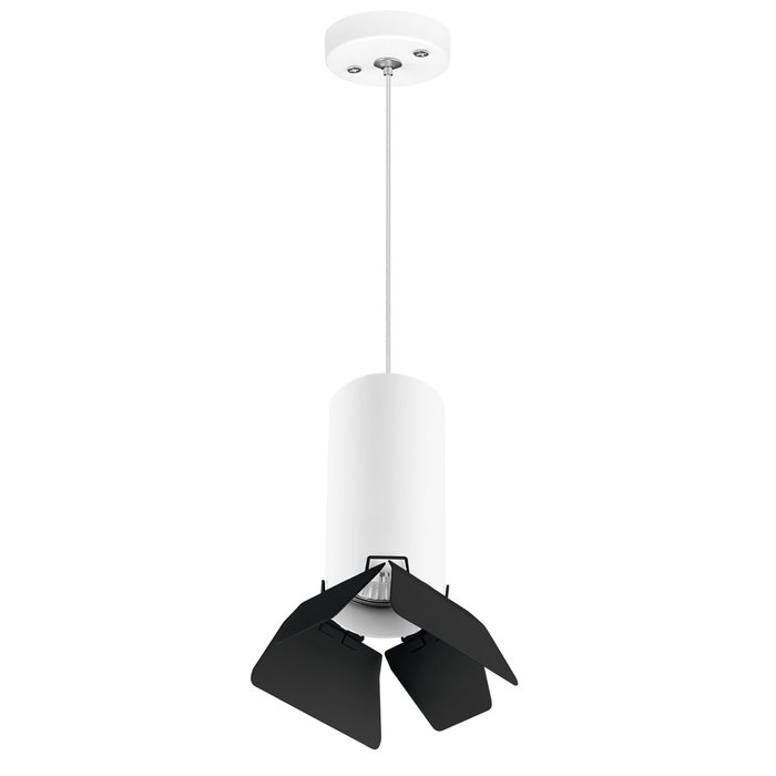Подвесной светильник Rullo бело-черного цвета