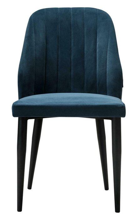 Стул Alen темно-синего цвета с черными ножками - купить Обеденные стулья по цене 12990.0