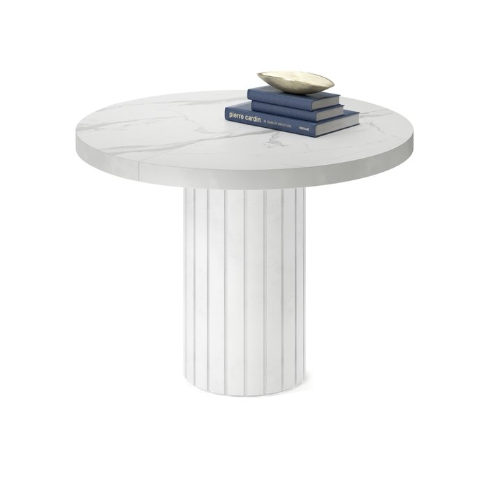 Обеденный стол раздвижной Турейс белого цвета - лучшие Обеденные столы в INMYROOM