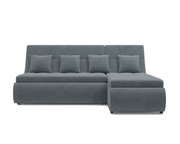 Угловой диван-кровать Дубай серо-синего цвета - купить Угловые диваны по цене 39990.0