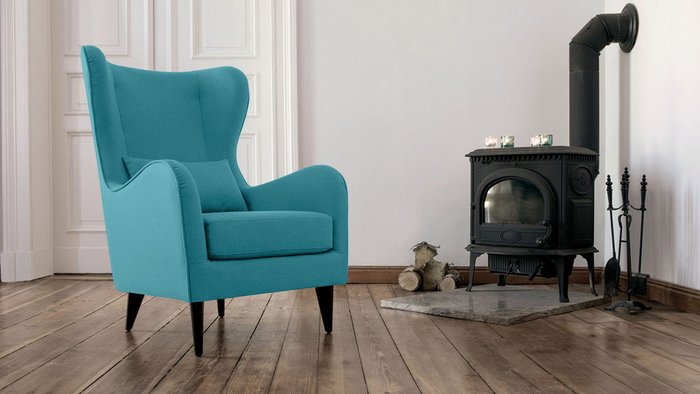 Кресло Манчестер бирюзового цвета - купить Интерьерные кресла по цене 26700.0