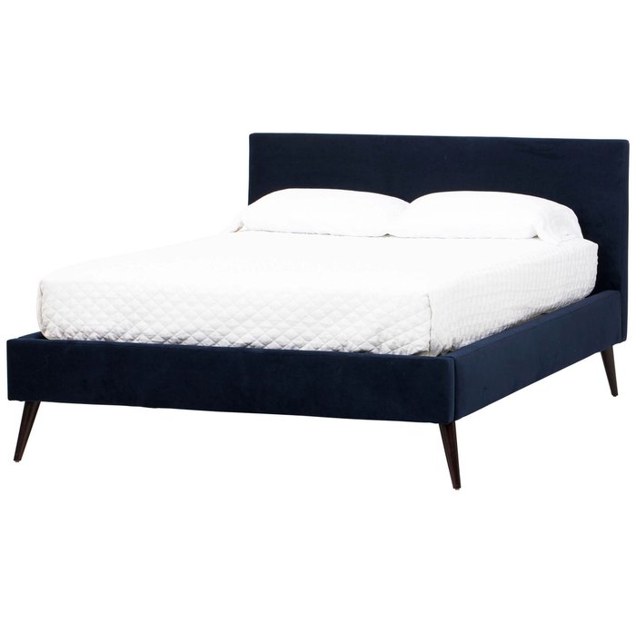Кровать Pola ткмно-синего цвета 160х200  - купить Кровати для спальни по цене 69000.0