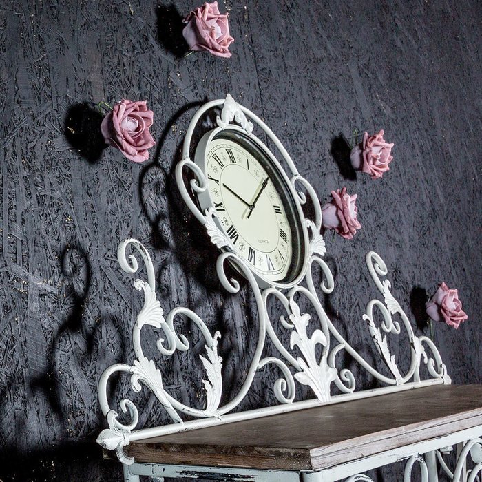 Настенные часы Артуа белого цвета - лучшие Часы в INMYROOM