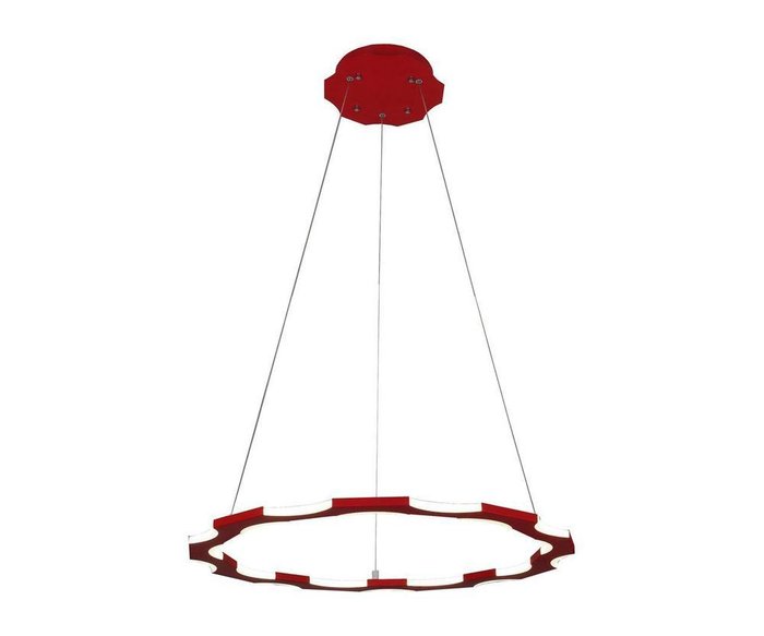 Подвесной светодиодный светильник Тор-Байт красного цвета