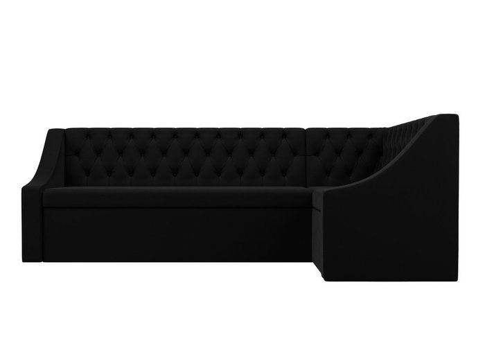 Кухонный угловой диван-кровать Мерлин черного цвета правый угол - купить Угловые диваны по цене 48999.0
