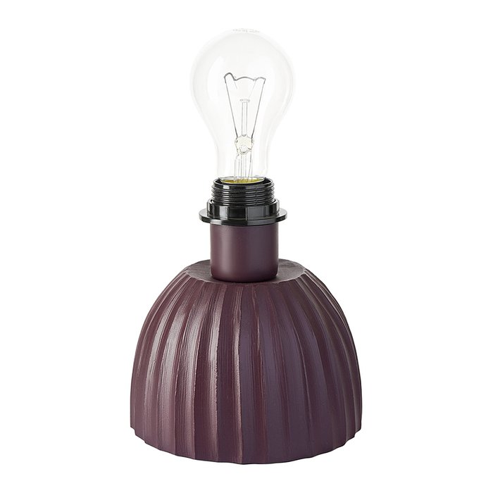 Лампа настольная Texture Rib бордово-бежевого цвета - лучшие Настольные лампы в INMYROOM
