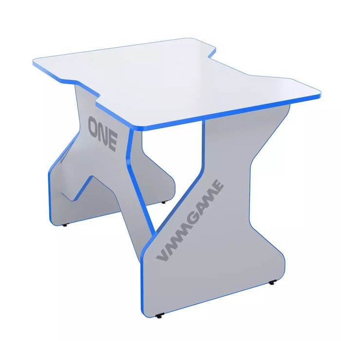 Игровой компьютерный стол One бело-синего цвета - купить Письменные столы по цене 7490.0