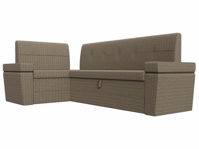 Угловой диван-кровать Деметра бежево-коричневого цвета левый угол - лучшие Угловые диваны в INMYROOM