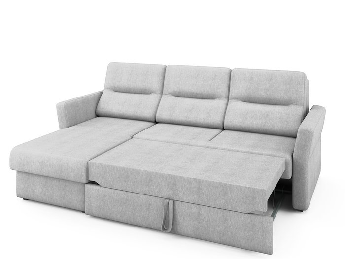 Угловой раскладной диван Sonny левый светло-серого цвета - купить Угловые диваны по цене 91800.0