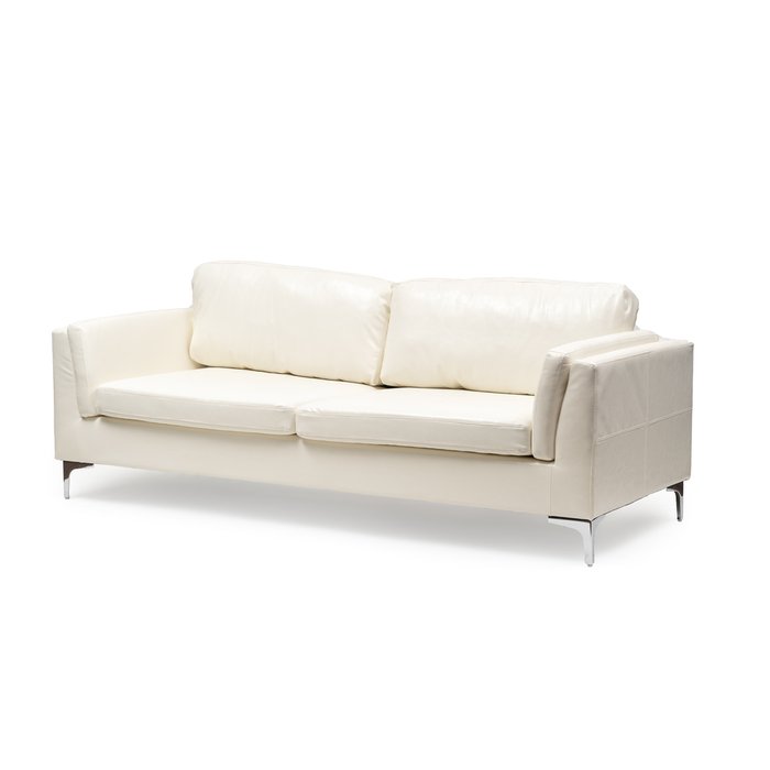 Прямой диван Kent белого цвета - купить Прямые диваны по цене 65400.0