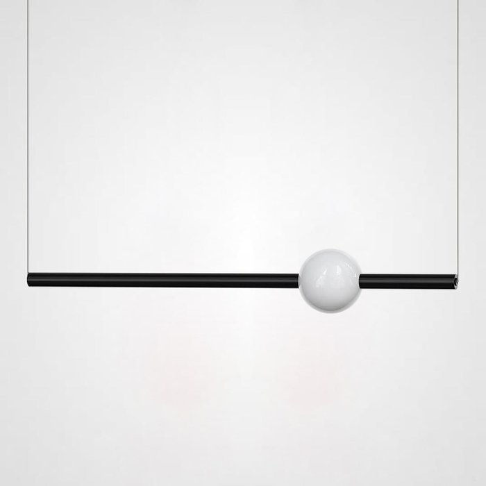 Подвесной светильник Broom Orion Globe Light L черно-белого цвета