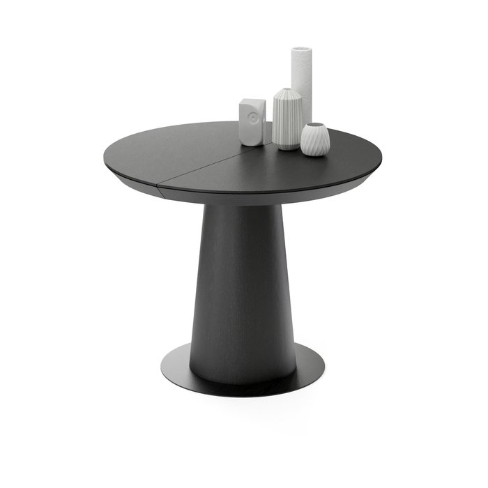 Раздвижной обеденный стол Зир черного цвета - купить Обеденные столы по цене 164287.0