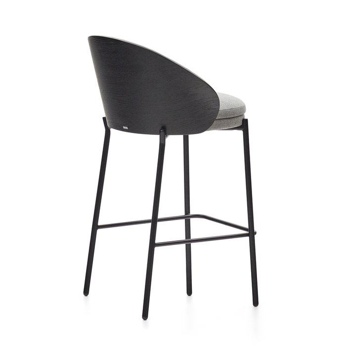 Полубарный стул Eamy серо-черного цвета - лучшие Барные стулья в INMYROOM