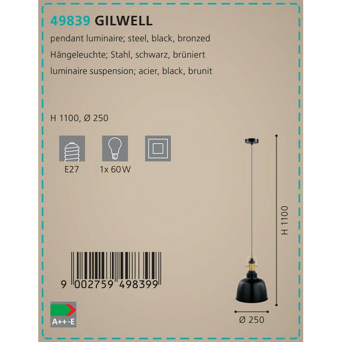 Подвесной светильник Eglo Gilwell   - лучшие Подвесные светильники в INMYROOM