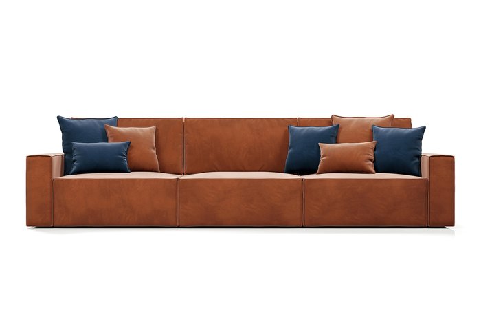 Диван Корсо XL коричнево-оранжевого цвета - купить Прямые диваны по цене 74990.0