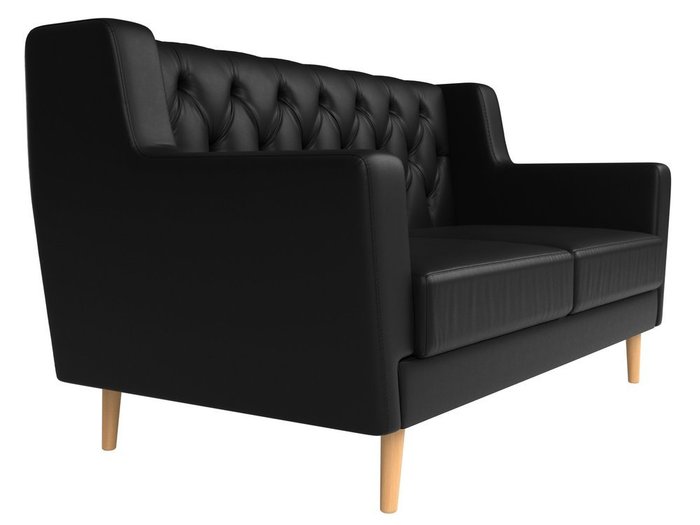 Диван Брайтон Люкс черного цвета (экокожа) - лучшие Прямые диваны в INMYROOM