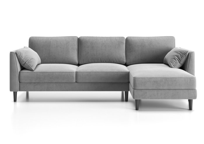 Угловой диван-кровать Грейс с оттоманкой серого цвета - купить Угловые диваны по цене 156220.0