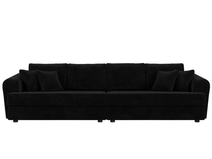 Прямой диван-кровать Милтон черного цвета - купить Прямые диваны по цене 68999.0