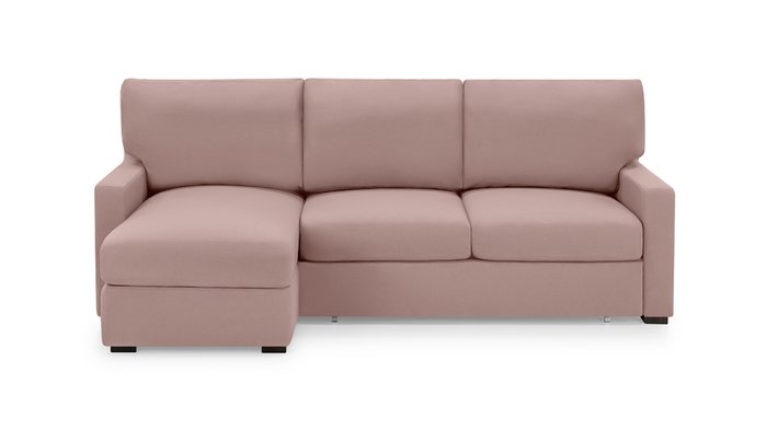 Угловой диван-кровать с оттоманкой Непал розового цвета - купить Угловые диваны по цене 92700.0