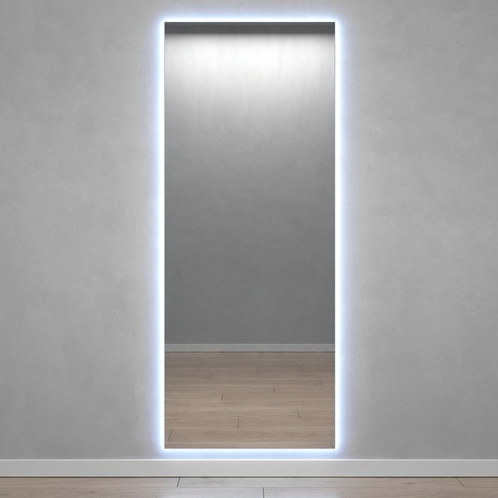 Настенное зеркало Halfeo Slim NF LED XL 6000К с холодной подсветкой  - купить Настенные зеркала по цене 23900.0