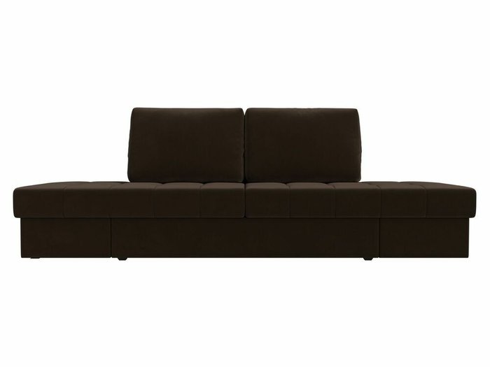 Прямой диван трансформер Сплит темно-коричневого цвета - купить Прямые диваны по цене 39999.0