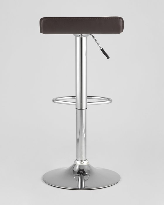 Барный стул Хай-Тек коричневого цвета с металлическим каркасом - лучшие Барные стулья в INMYROOM