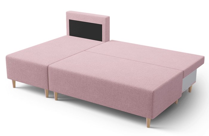 Угловой диван-кровать Марло розового цвета - лучшие Угловые диваны в INMYROOM
