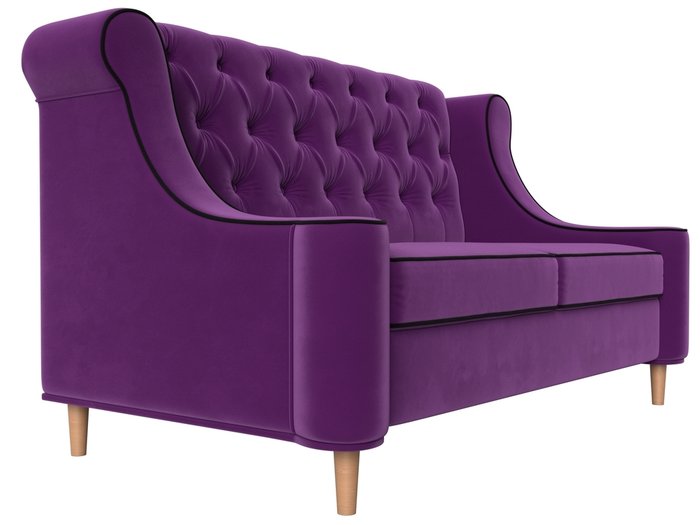 Прямой диван Бронкс фиолетового цвета - лучшие Прямые диваны в INMYROOM