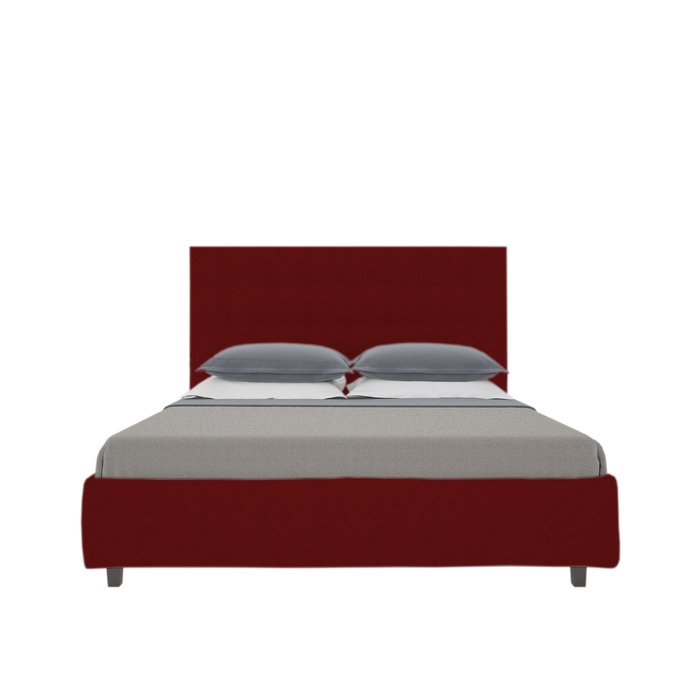 Кровать Royal Black Велюр Красный 200х200 - лучшие Кровати для спальни в INMYROOM