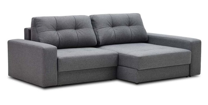 Угловой диван-кровать Сити серого цвета