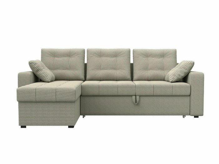 Угловой диван-кровать Камелот серо-бежевого цвета левый угол - купить Угловые диваны по цене 45999.0