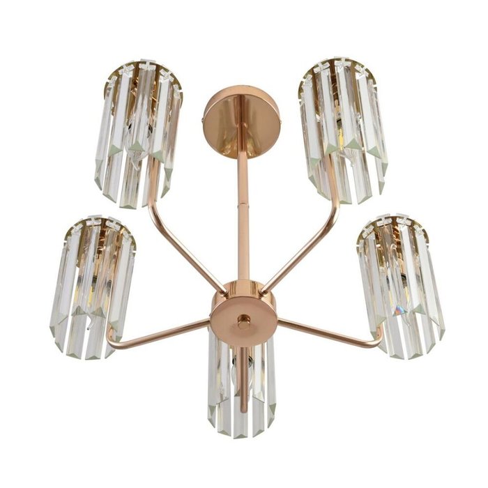 Люстра на штанге Favla 8347/5 (хрусталь, цвет прозрачный) - лучшие Подвесные люстры в INMYROOM Люстра на штанге Favla 8347/5 (хрусталь, цвет прозрачный) - лучшие Подвесные люстры в INMYROOM