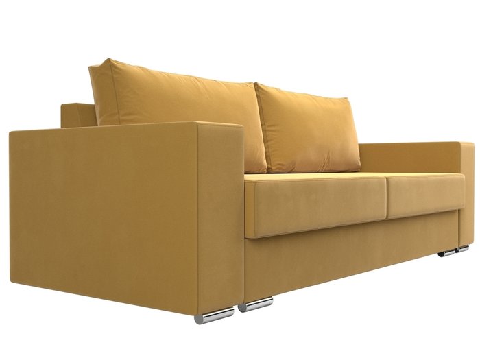 Прямой диван-кровать Исланд желтого цвета - лучшие Прямые диваны в INMYROOM