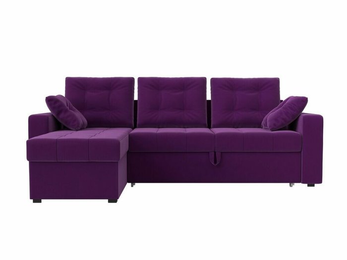 Угловой диван-кровать Камелот фиолетового цвета левый угол - купить Угловые диваны по цене 45999.0