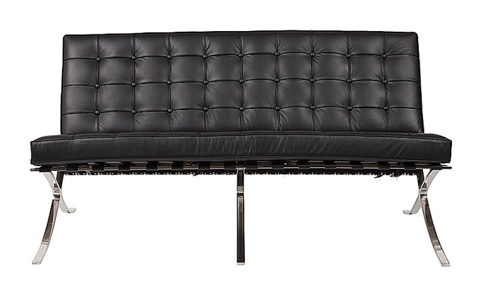 Диван Barcelona Loveseat черного цвета