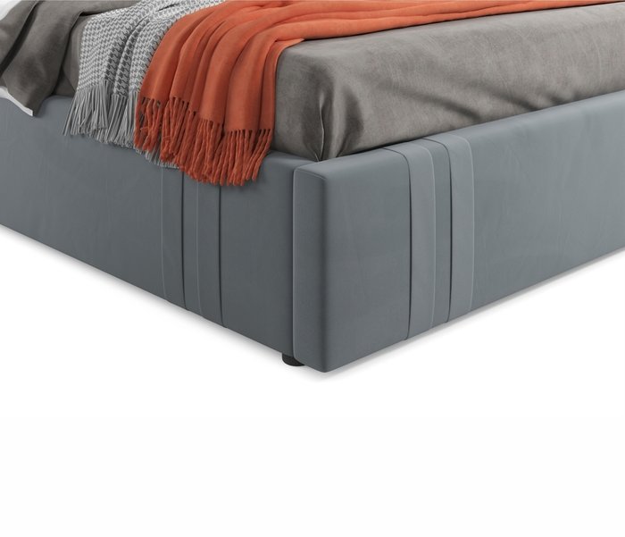 Кровать Tiffany 160х200 с подъемным механизмом и матрасом  серого цвета - лучшие Кровати для спальни в INMYROOM