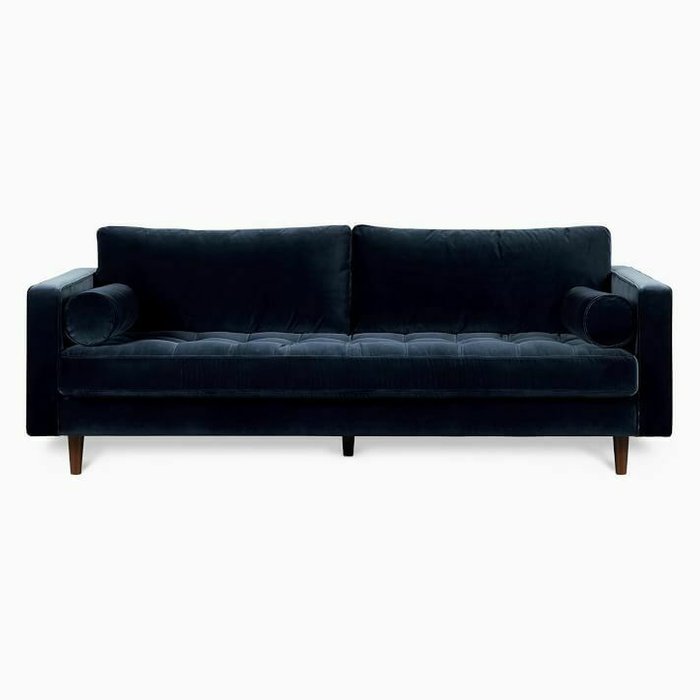 Диван Dennes темно-синего цвета - купить Прямые диваны по цене 95000.0