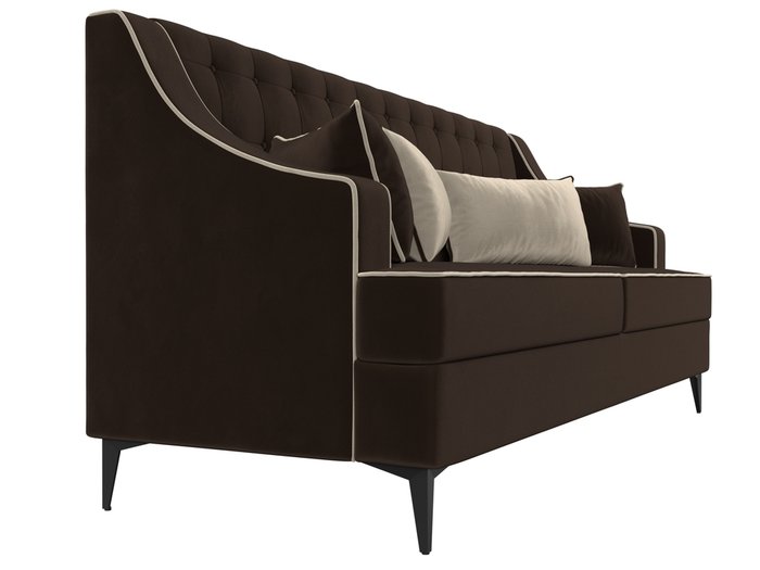 Прямой диван Марк коричневого цвета - лучшие Прямые диваны в INMYROOM